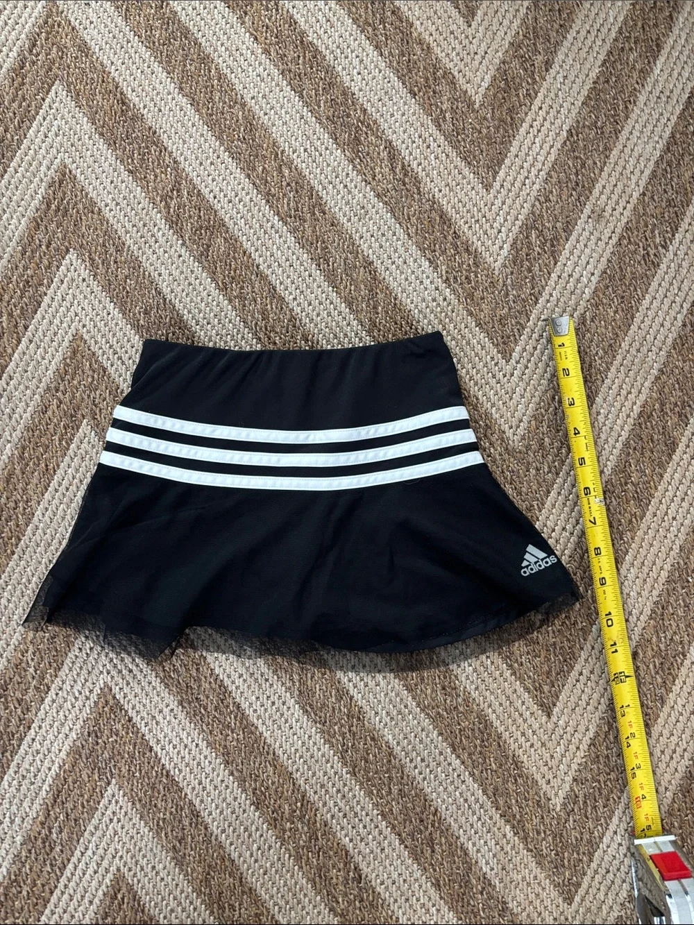 Adidas Black And White Stripe Skirt
